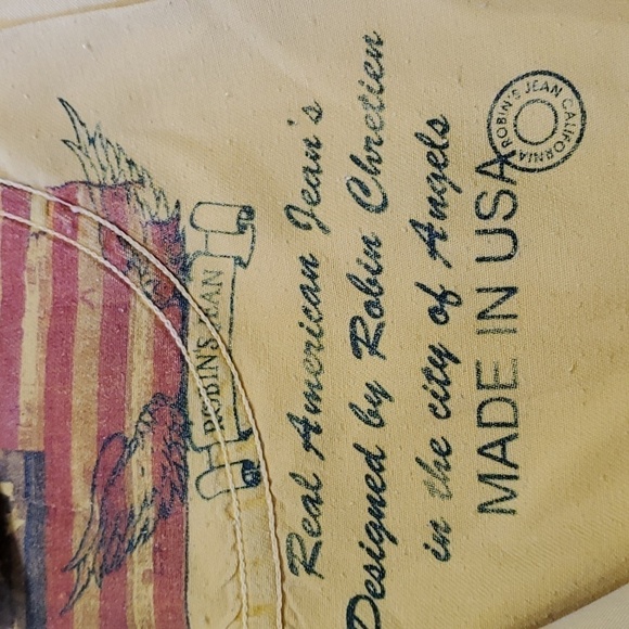 Robin's Jeans, gold bling and enbroidery. Mens size 42. Straight, vintage Y2K - Picture 6 of 13